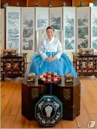 본문 이미지 - 방한을 앞두고 한복 입은 브라질 영부인 호잔젤라 다시우바 여사(본인 인스타그램 계정)