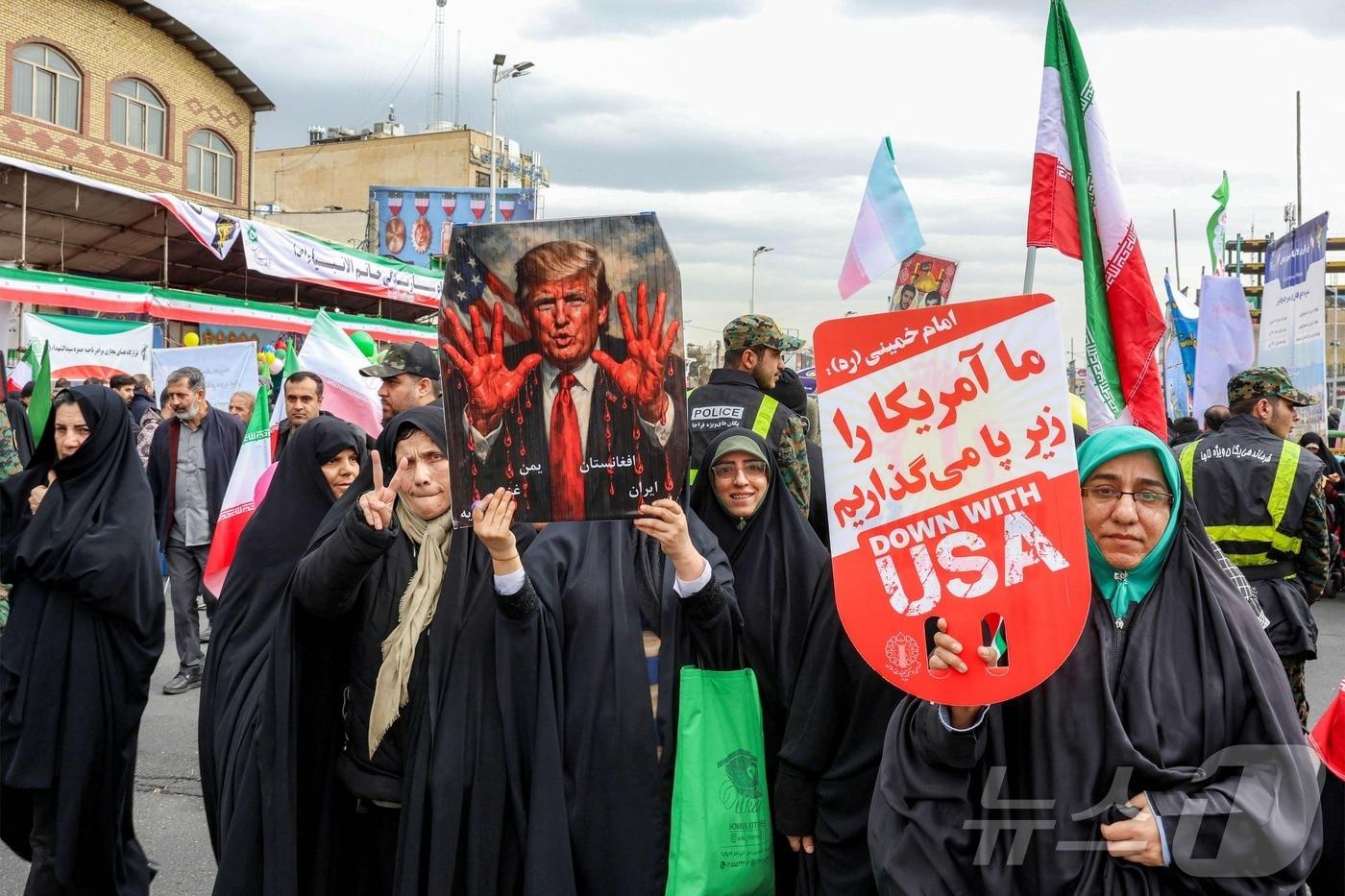 본문 이미지 - 이란의 이슬람 혁명 47주년 기념식. 2026.02.11 ⓒ AFP=뉴스1