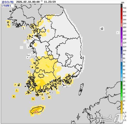 본문 이미지 - 누적강수량(2.10~2.11)