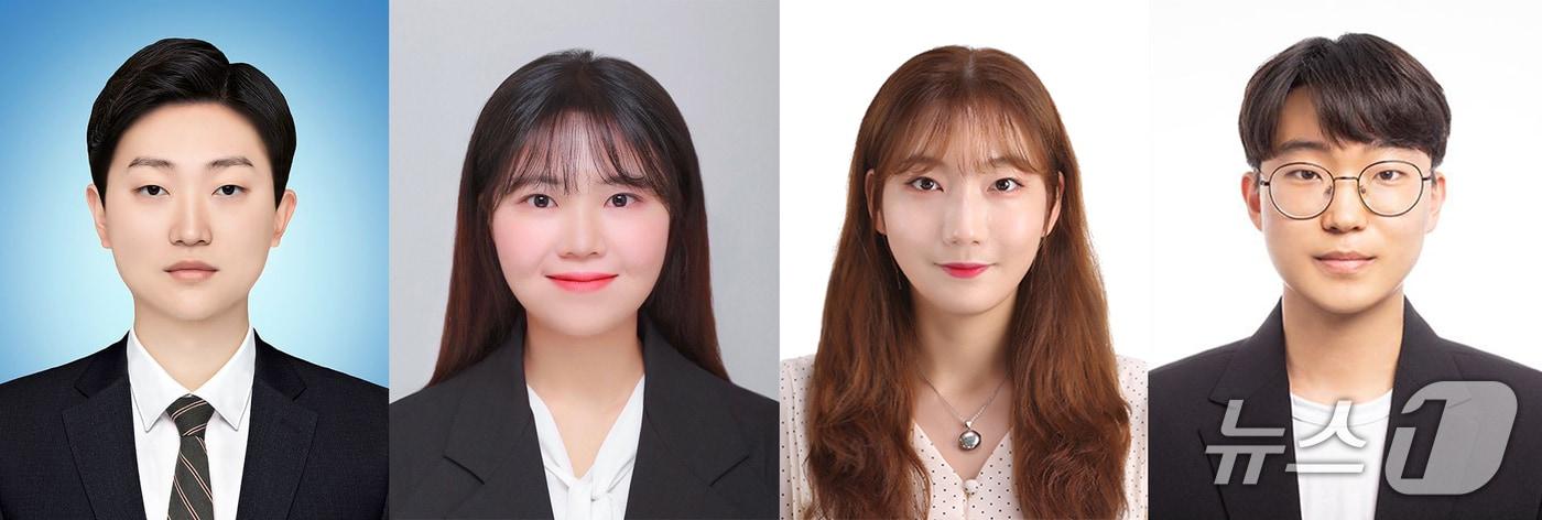 본문 이미지 - 왼쪽부터 UNIST 홍진기, 신미라, 장유진, 한승오 대학원생.(UNIST 제공. 재판매 및 DB금지)/뉴스1