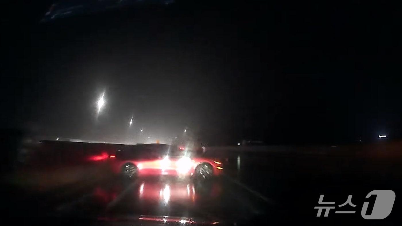 본문 이미지 - 크루즈컨트롤 사용으로 인한 교통사고.(경기남부경찰청 제공)