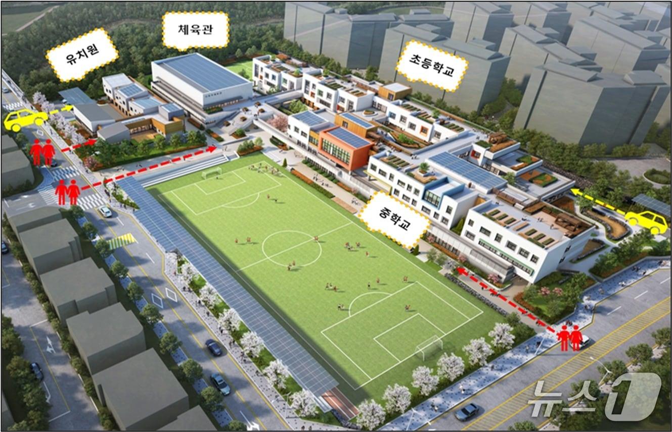 본문 이미지 - 제주첨단초·중학교 조감도.(제주특별자치도교육청 제공, 재판매 및 DB 금지)