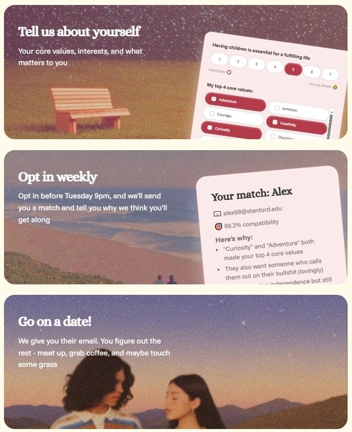 본문 이미지 - 스탠퍼드대학 데이트드롭 홈페이지 화면. 2026.02.12