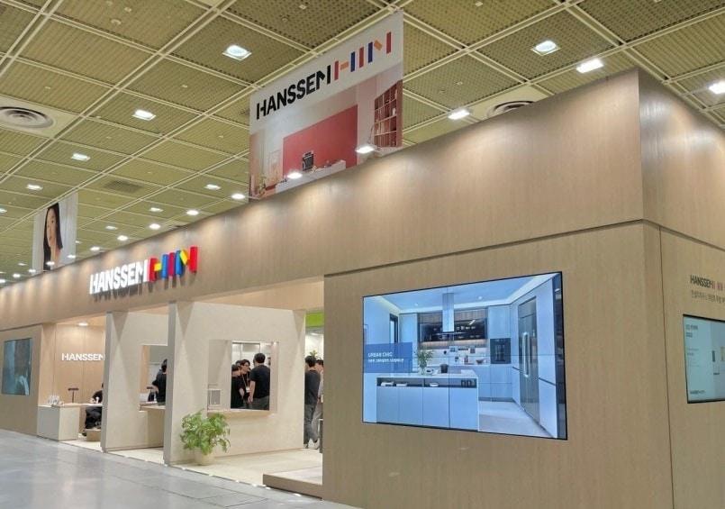 본문 이미지 - 2024년 코리아빌드 박람회 한샘 부스(한샘 제공)