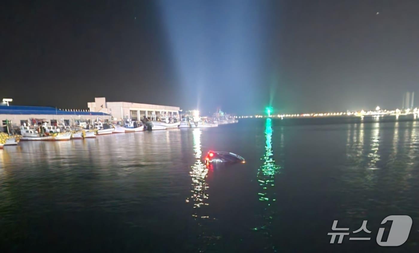 본문 이미지 - 13일 0시38분쯤 경북 울진군 후포면 후포항에서 아우디 차량이 바다로 추락해 해경이 구조에 나섰다.(울진 해경 제공. 재판매 및 DB 금지)2026.2.12/뉴스1