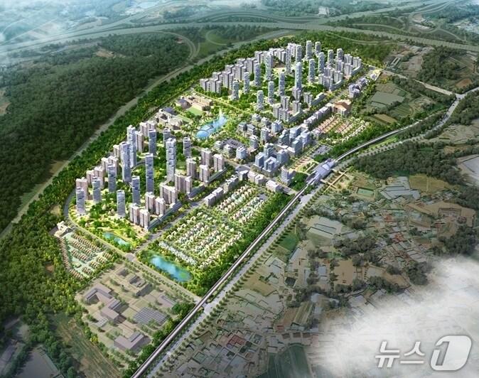 본문 이미지 - 파주 캠프에드워즈 도시개발사업 조감도. (파주시 제공, 재판매 및 DB금지)