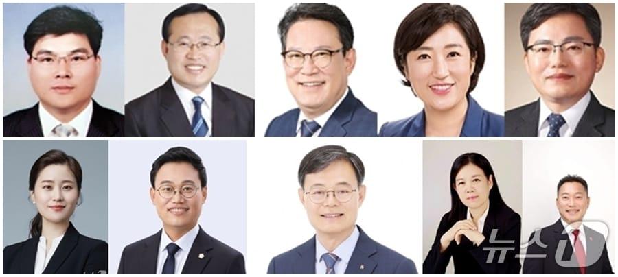 본문 이미지 - 6·3 지방선거 광주 북구청장 후보군. 왼쪽 위부터 김대원, 김동찬, 문상필, 신수정, 오주섭, 정다은, 정달성, 조호권, 김순옥, 김주업 순.