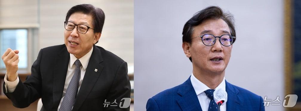 본문 이미지 - 박형준 부산시장(왼쪽)과 전재수 국회의원.ⓒ News1