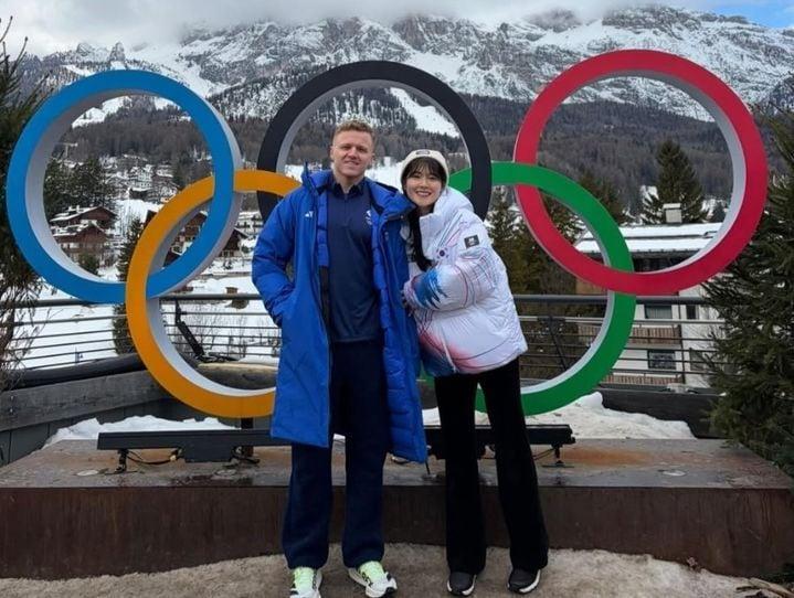 본문 이미지 - '컬링 커플' 바비 래미(영국)와 설예은. (래미 SNS 캡처)