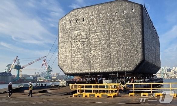 본문 이미지 - HD현대중공업 군산조선소 LPG선 탱크.(군산시 제공. 재판매 및 DB금지)