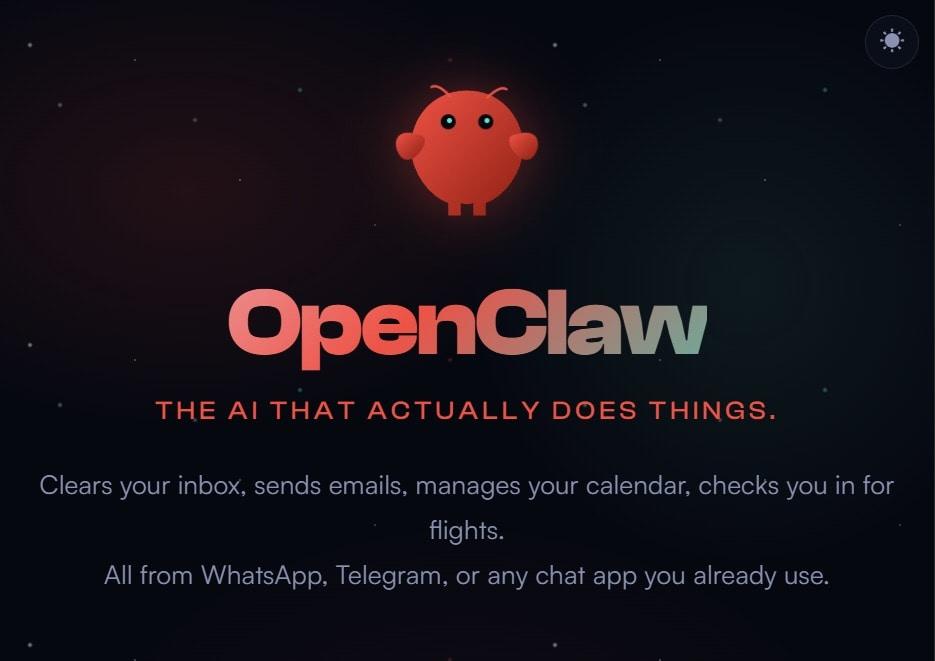 본문 이미지 - (출처=오픈클로 웹사이트)