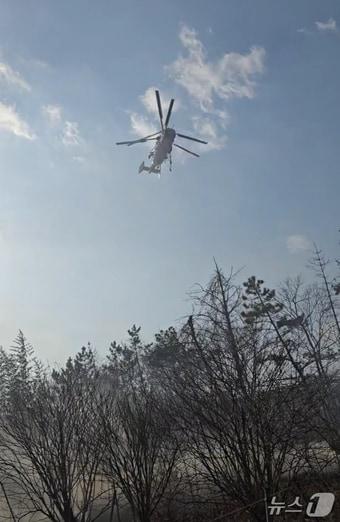 본문 이미지 - 18일 오후 2시 52분께 울산 북구 천곡동 순금산 일대에서 불이 났다.(울산소방 제공. 재판매 및 DB금지)/뉴스1