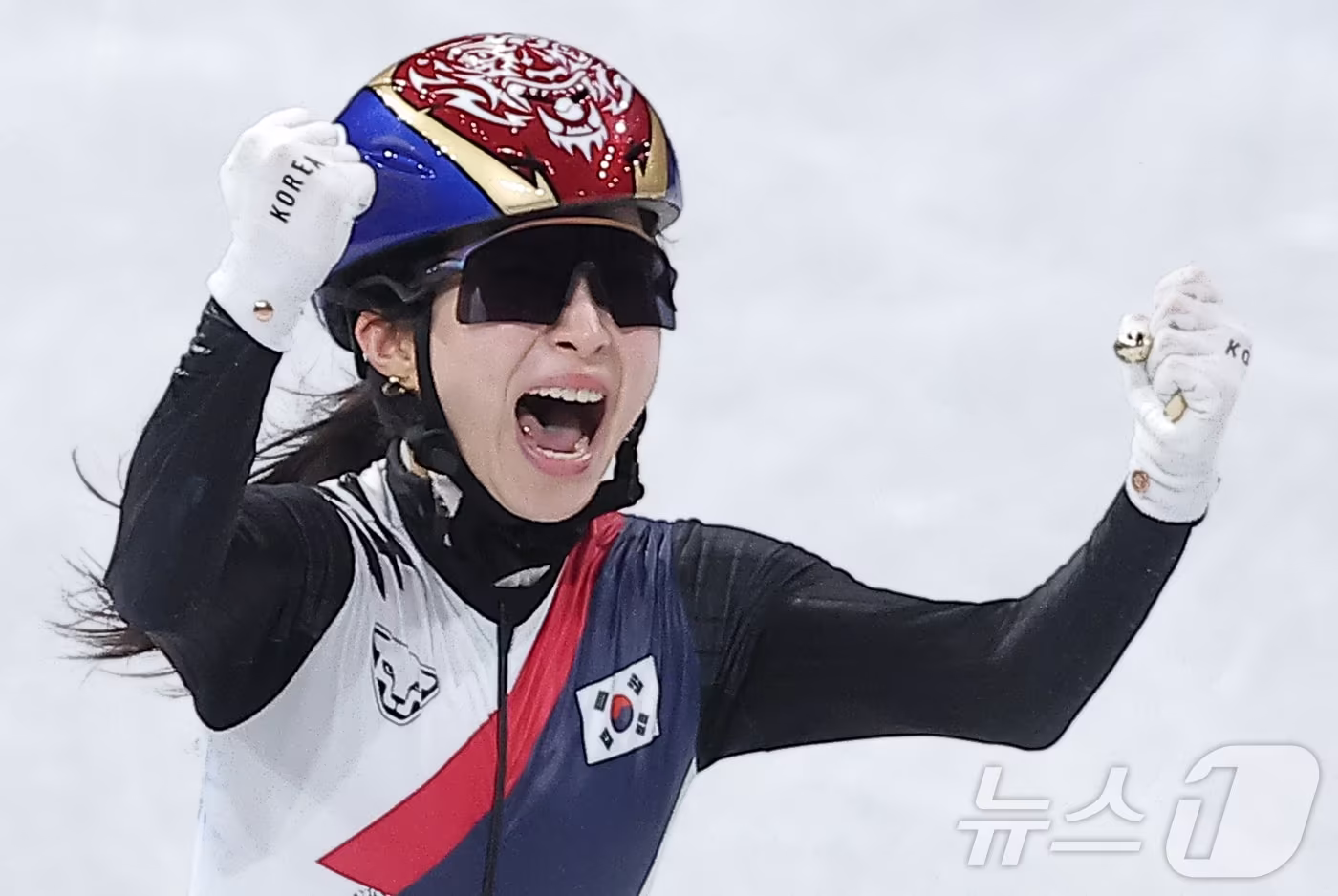 본문 이미지 - 대한민국 여자 쇼트트랙 대표팀의 김길리2026.2.19 ⓒ 뉴스1 김성진 기자