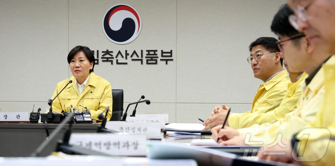 본문 이미지 - 송미령 농림축산식품부 장관이 2일 세종시 정부세종청사 재난상황실에서 가축전염병 중앙사고수습본부회의를 주재하며 구제역, 고병원성 조류인플루엔자, 아프리카돼지열병 방역 상황을 점검하고 있다. 2026.2.2/뉴스1 ⓒ News1 김기남 기자