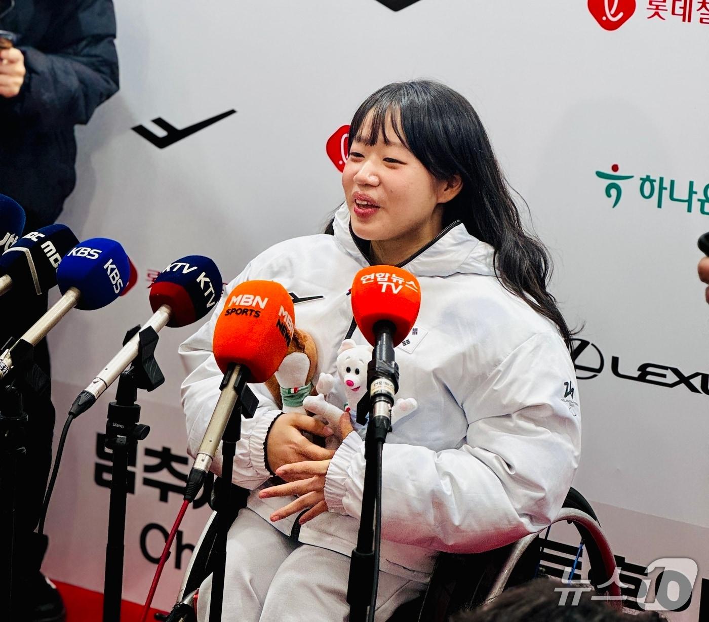 본문 이미지 - 동계 패럴림픽 한국 국가대표 김윤지.2026.2.2/뉴스1 ⓒ News1 서장원 기자