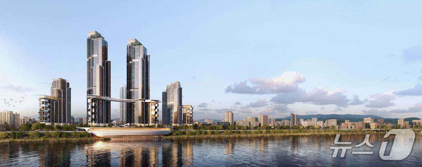 본문 이미지 - 성수전략정비구역 제1지구'(성수1지구) 주택재개발사업 조감도 (GS건설 제공) 뉴스1 ⓒ News1