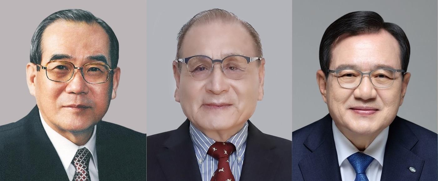 본문 이미지 - 제2회 자랑스러운 평북(平北)인상 수상자. 왼쪽부터 임동원 전 통일부 장관, 김학남 극동음향 회장, 김영진 한독약품 회장. (행정안전부 평안북도 제공)