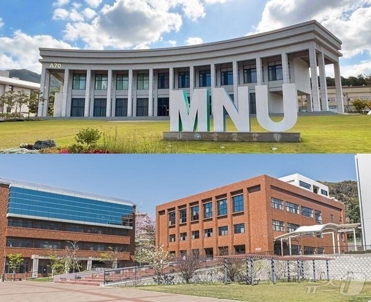 본문 이미지 - 국립목포대(위)와 시모노세키시립대 (목포대 제공. 재판매 및 DB금지) ⓒ 뉴스1 