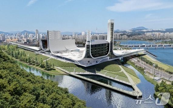 본문 이미지 - 프랑스의 아뜰리에 장 누벨이 제출한 울산 세계적 공연장 디자인 조감도. (울산시 제공. 재판매 및 DB 금지) /뉴스1