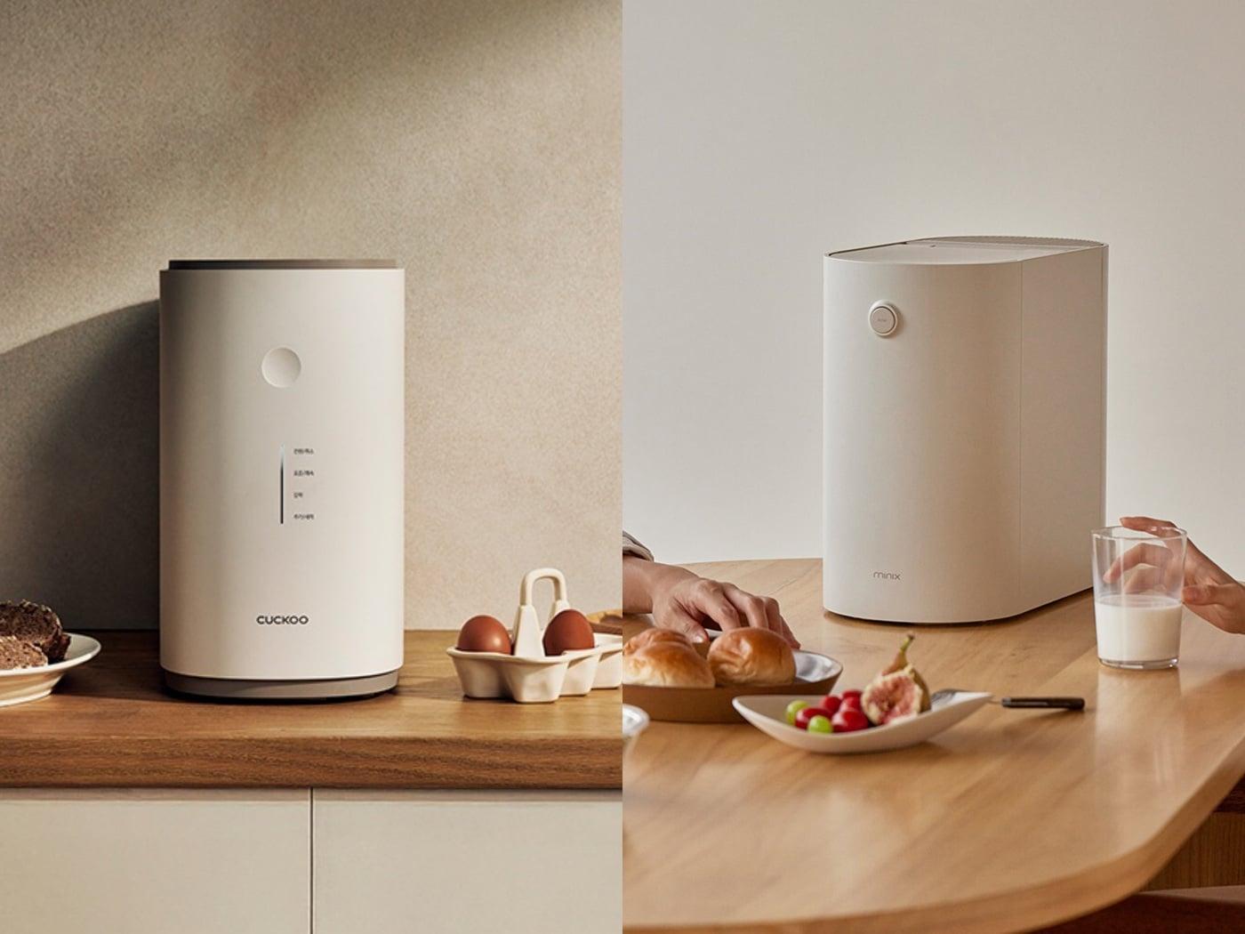 본문 이미지 - 쿠쿠 에코웨일(왼쪽), 앳홈 미닉스 더 플렌더(오른쪽) (양사 제공)