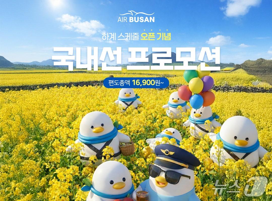 본문 이미지 - 에어부산 국내선 할인 프로모션 홍보 포스터.(에어부산 제공. 재판매 및 DB 금지))