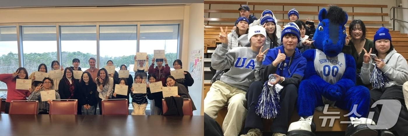 본문 이미지 - 왼쪽부터 노스캐롤라이나 주립대학, 엘리배마 헌츠빌 대학(건양대 제공.재판매 및 DB 금지)/뉴스1