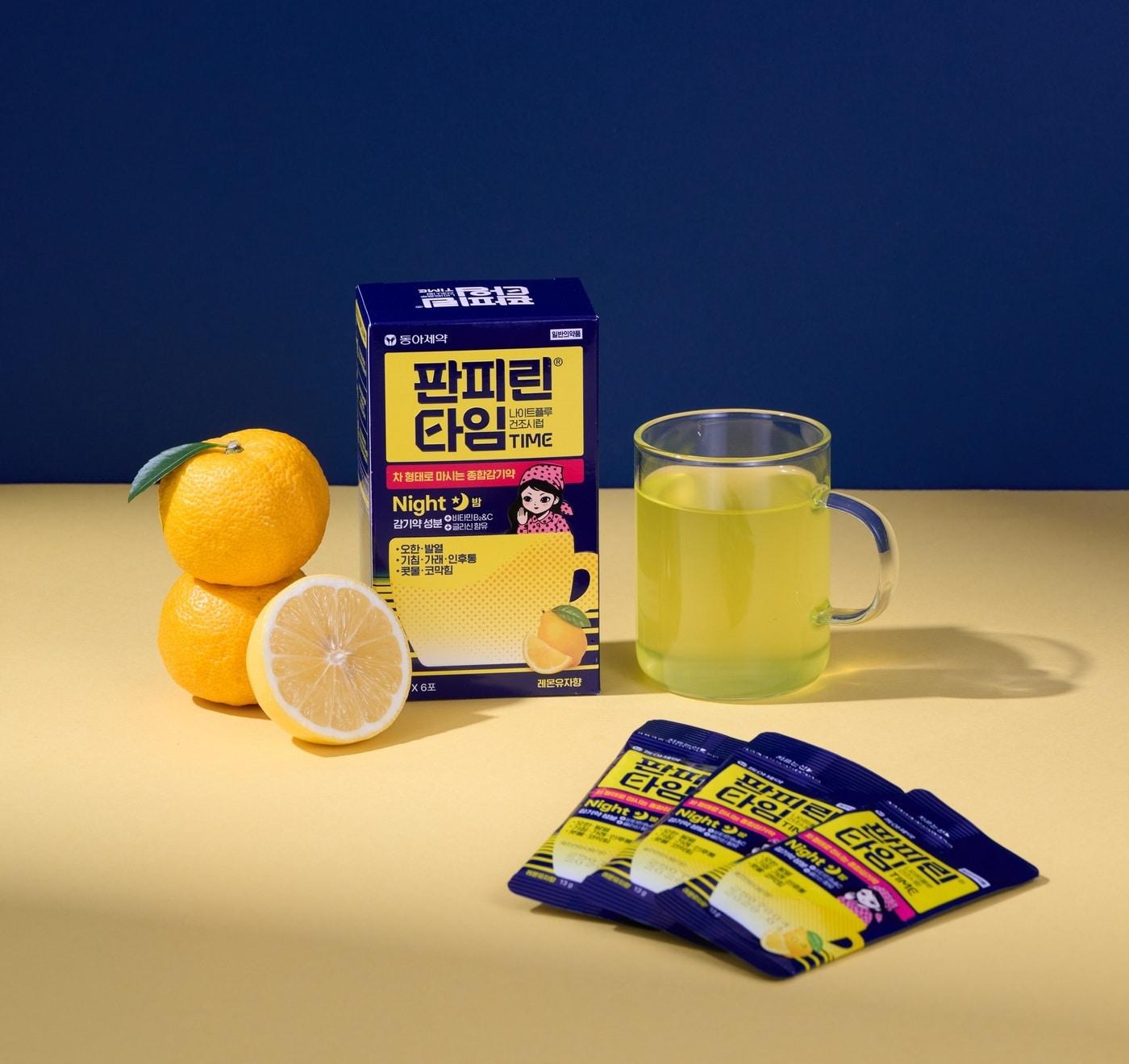 본문 이미지 - 감기약 '판피린타임 나이트플루 건조시럽'. (동아제약 제공)