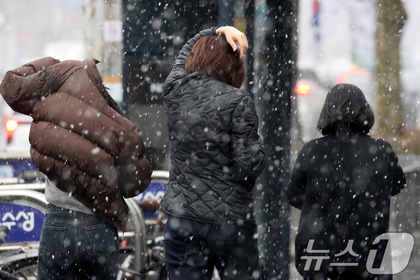 본문 이미지 - 눈 내리는 거리.사진은 기사 내용과 무관함) / 뉴스1 ⓒ News1