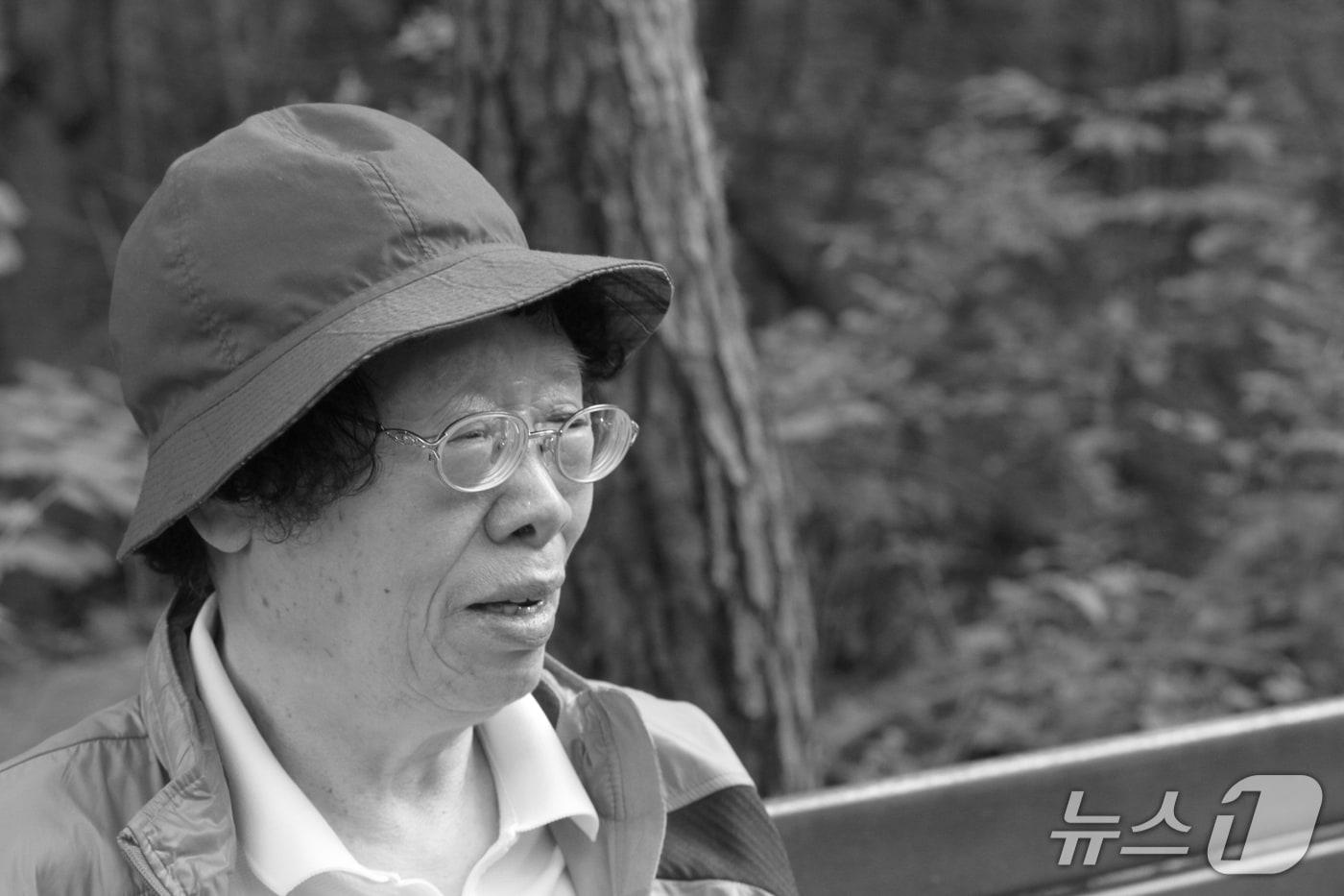 본문 이미지 - 고 백기완 선생 부인 김정숙 여사. (백기완재단 제공)