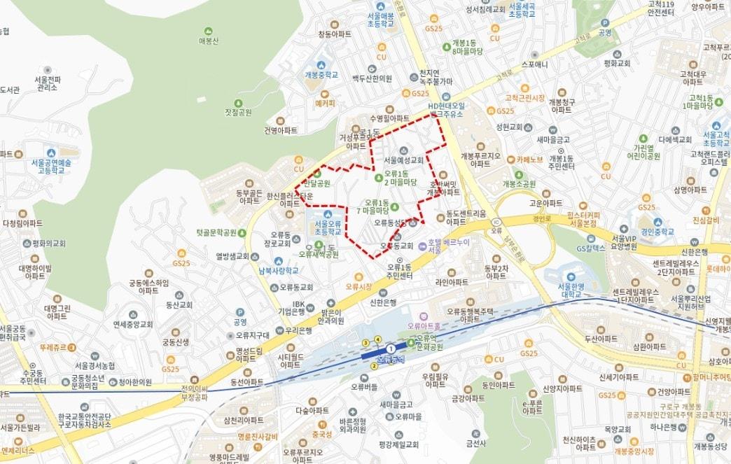 본문 이미지 - 구로구 개봉동 66-15 위치도(서울시 제공)  뉴스1ⓒ news1