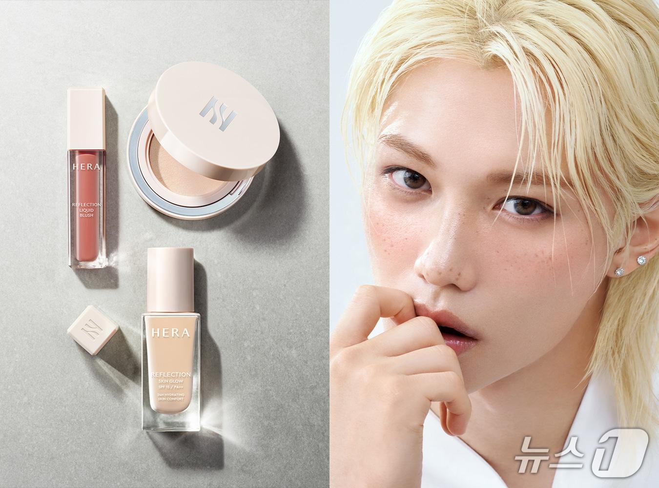 본문 이미지 - 헤라의 '리플렉션 라인' 제품컷 및 모델컷(아모레퍼시픽제공)