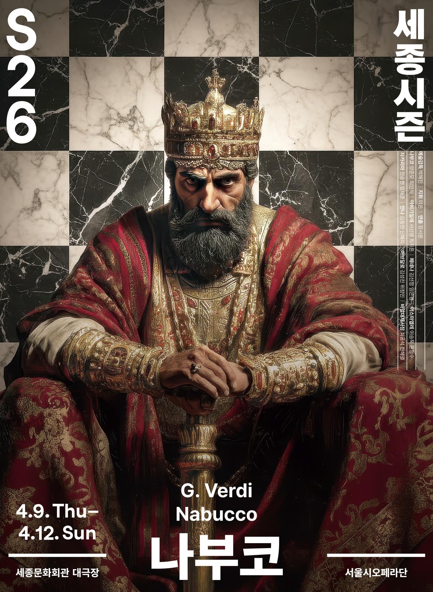 본문 이미지 - 서울시오페라단 2026 '나부코' 포스터(세종문화회관 제공)