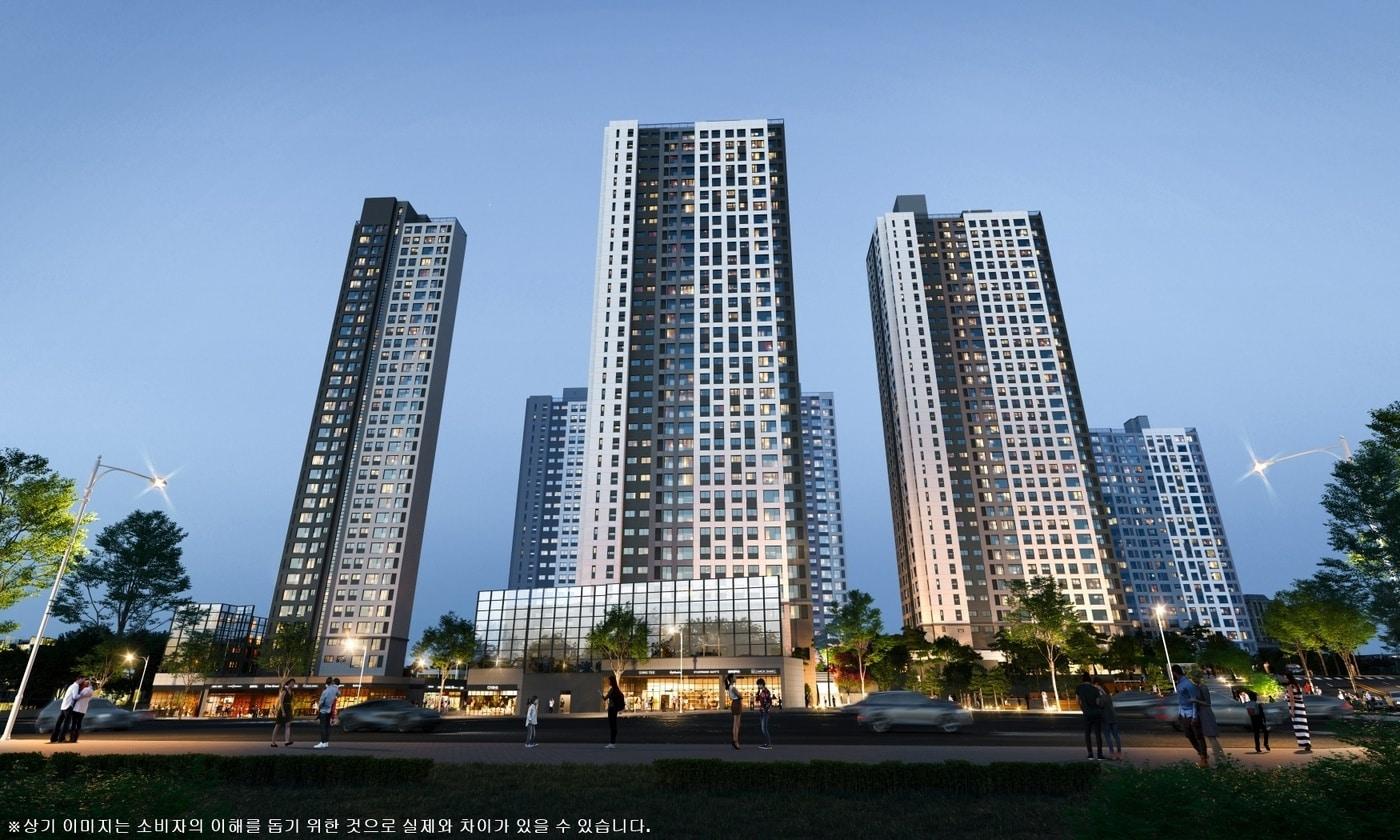 본문 이미지 - 쌍용 더 플래티넘 온수역 투시도(쌍용건설 제공)   뉴스1 ⓒ News1