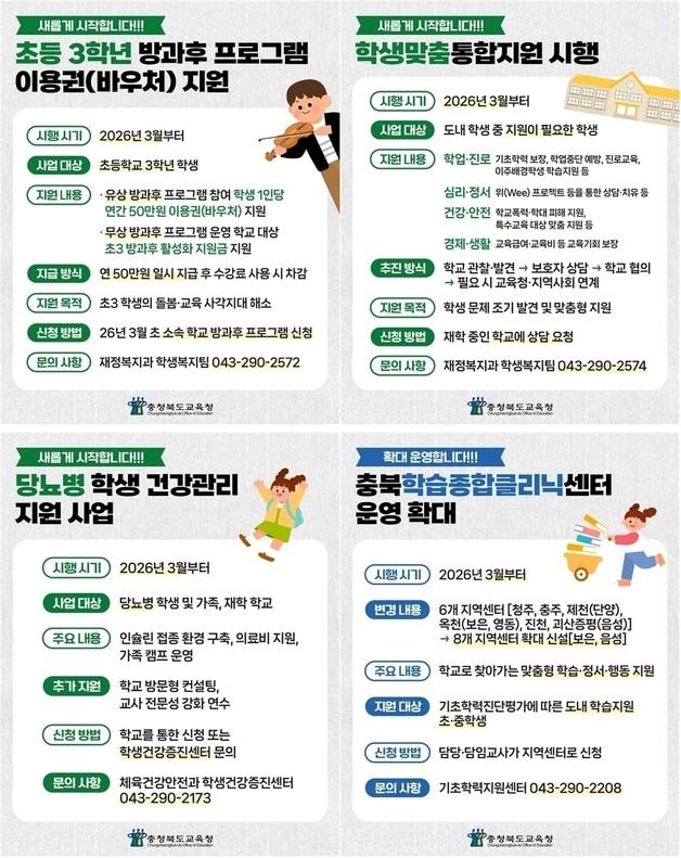 본문 이미지 - 충북교육청 2026학년도 교육시책.(충북교육청 제공. 재판매 및 DB금지) ⓒ 뉴스1