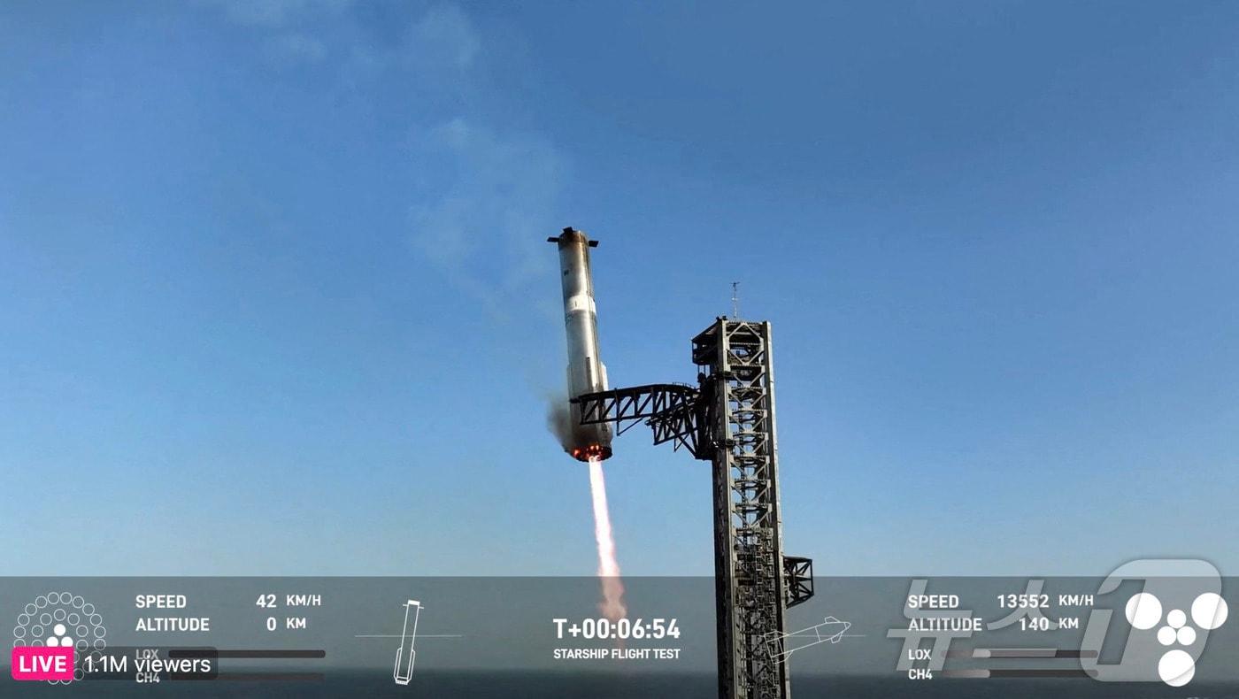 본문 이미지 - US-SCIENCE-AEROSPACE-SPACE-SPACEX-STARSHIP ⓒ AFP=뉴스1