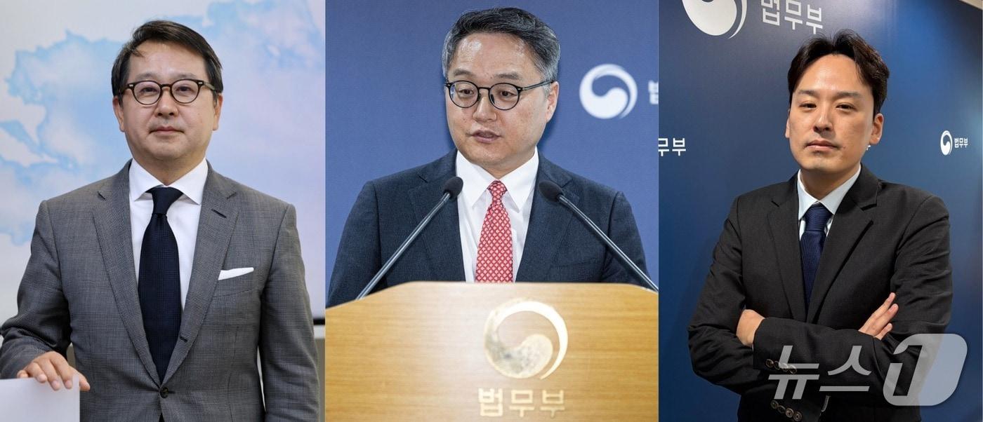 본문 이미지 - 왼쪽부터 김갑유 피터앤김 대표변호사, 정홍식 전 법무부 국제법무국장(현 중앙대 법학전문대학원 교수, 민경원 법무부 국제투자분쟁과 검사(사법연수원 42기). 이들은 미국계 사모펀드 엘리엇매니지먼트를 상대로 한 국제투자분쟁(ISDS) 중재판정 소송에 참여해 우리 정부 측 승소에 기여했다.