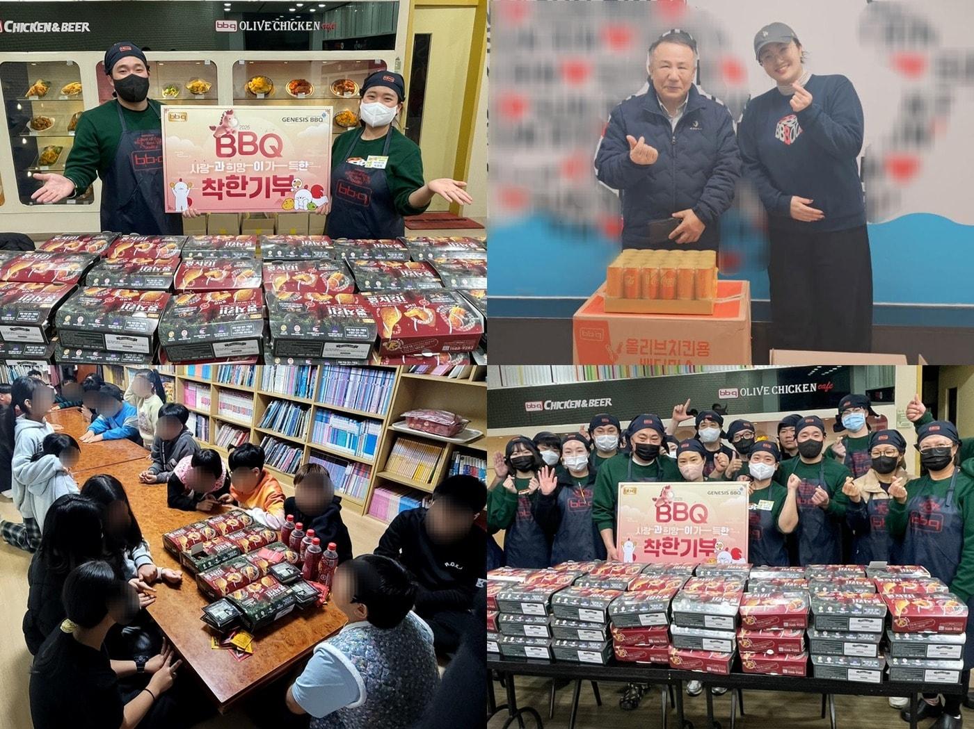 본문 이미지 - 제너시스BBQ 그룹 임직원 및 패밀리(가맹점주)가 '착한기부'와 '패밀리와 함께하는 치킨릴레이'를 통해 1000마리 상당의 치킨을 기부했다.(BBQ 제공)