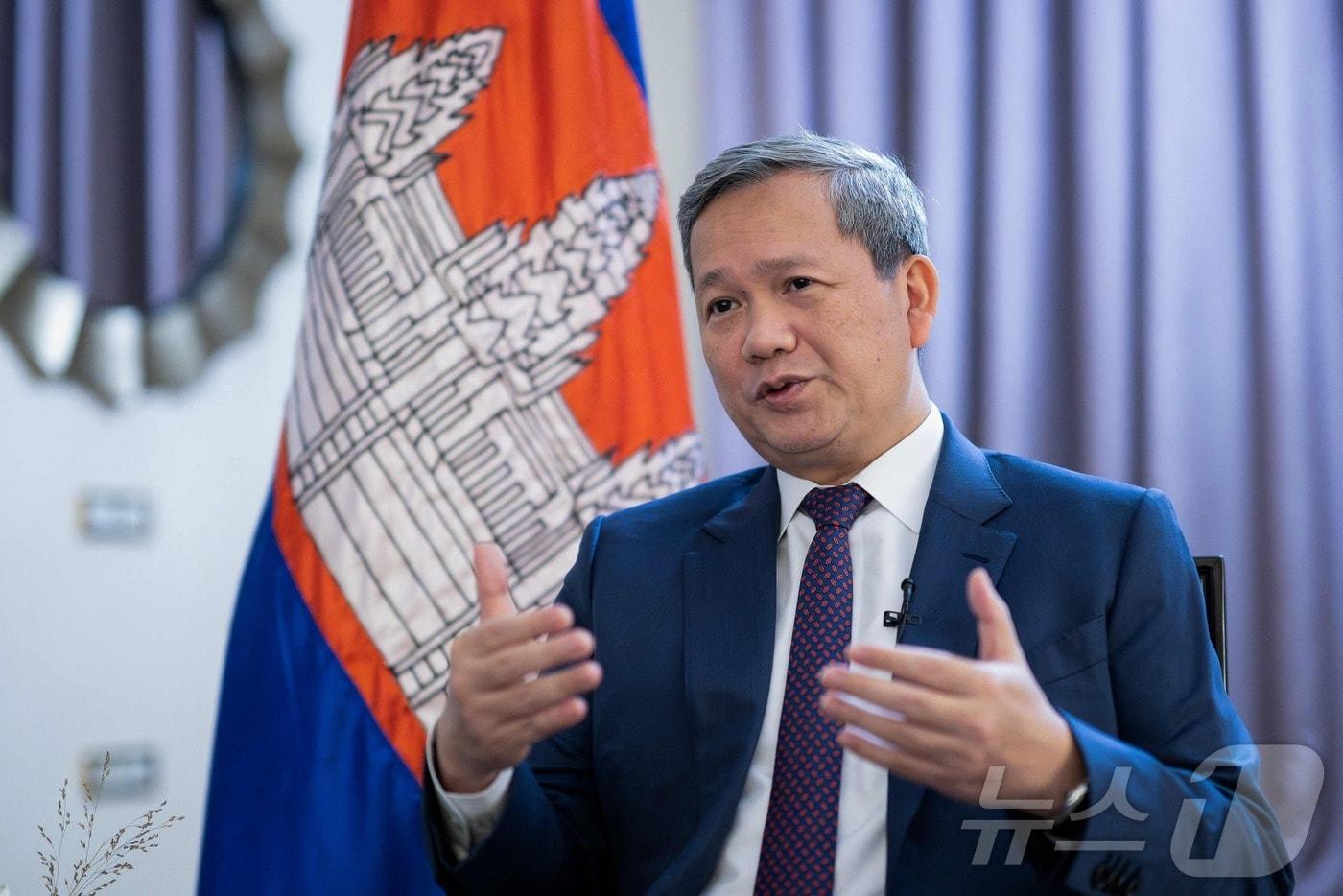 본문 이미지 - 훈 마넷 캄보디아 총리 2026.02.25. ⓒ AFP=뉴스1