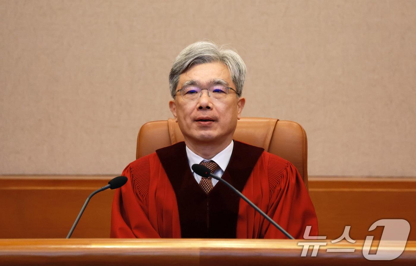 본문 이미지 - 김상환 헌법재판소장. 2026.2.26 ⓒ 뉴스1 이호윤 기자