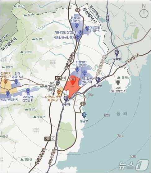 본문 이미지 - 사업대상지 위치도.(부산시 제공. 재판매 및 DB금지)