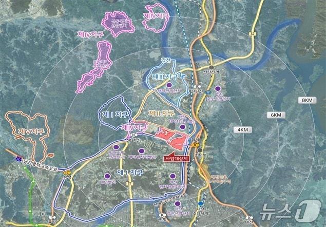 본문 이미지 - 탑립전민지구 개발사업  위치도  (시 제공) / 뉴스1
