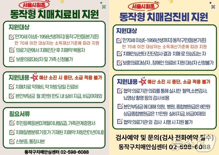 본문 이미지 - 동작구가 서울시 자치구 최초로 동작형 치매검진비, 치매치료비를 지원한다.(동작구 제공)