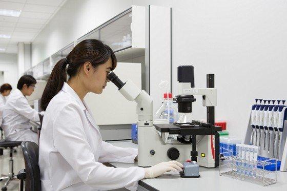 본문 이미지 - 삼성바이오로직스 연구원이 세포주 분석을 하고 있다.(삼성바이오로직스 제공)/뉴스1