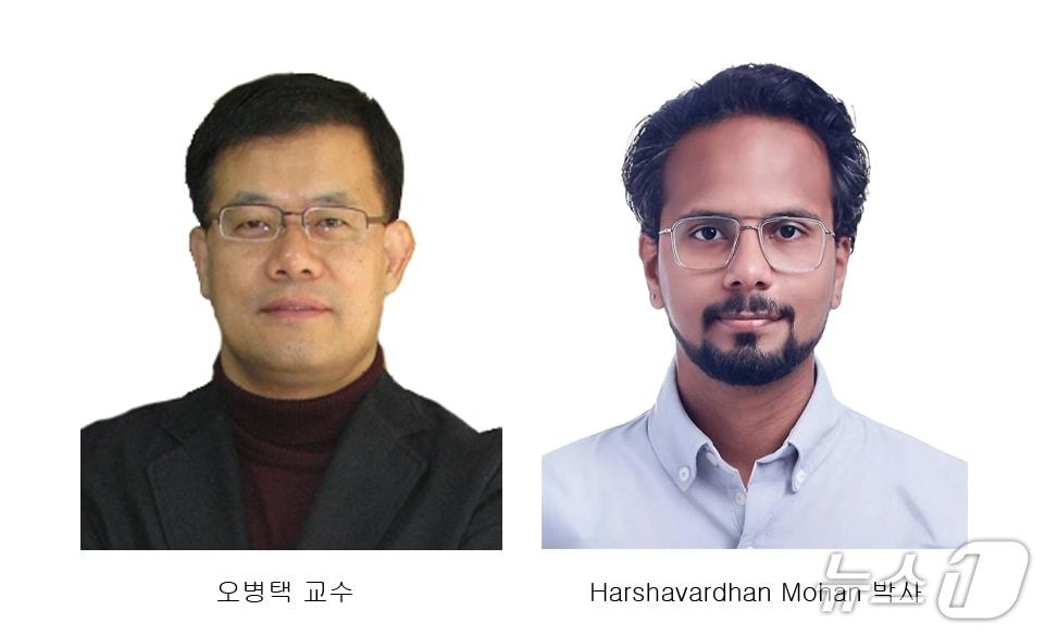 본문 이미지 - 왼쪽부터 오병택 교수, 하르샤바르단 모한 박사./뉴스1