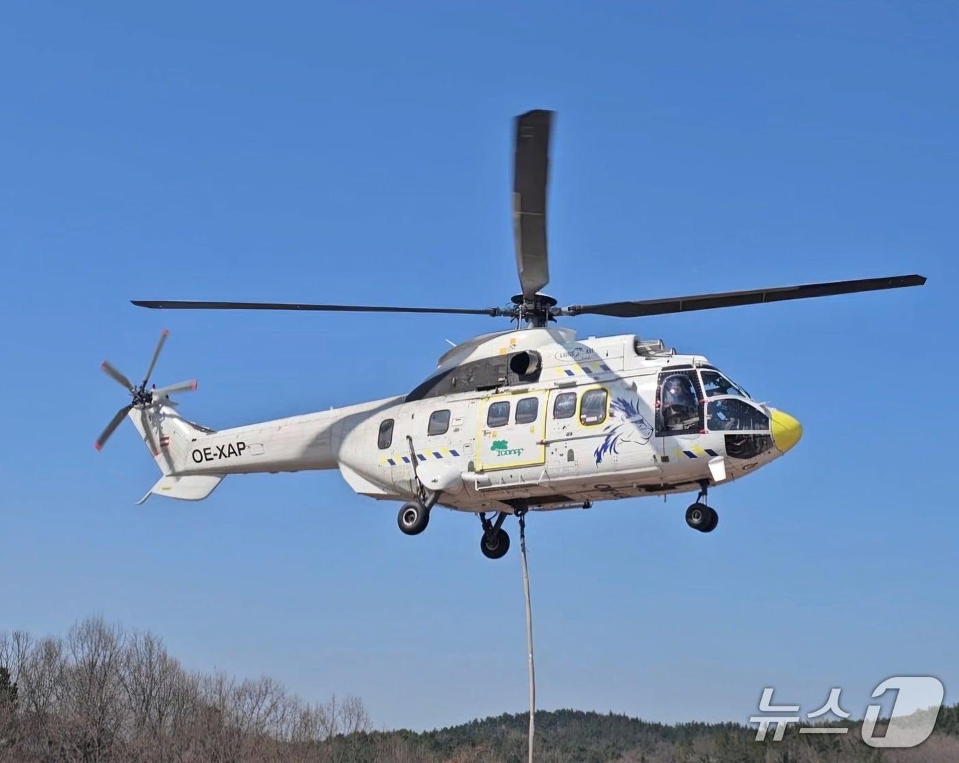 본문 이미지 -  국외 임차헬기(슈퍼퓨마) (산림청 제공.재판매 및 DB금지)/뉴스1