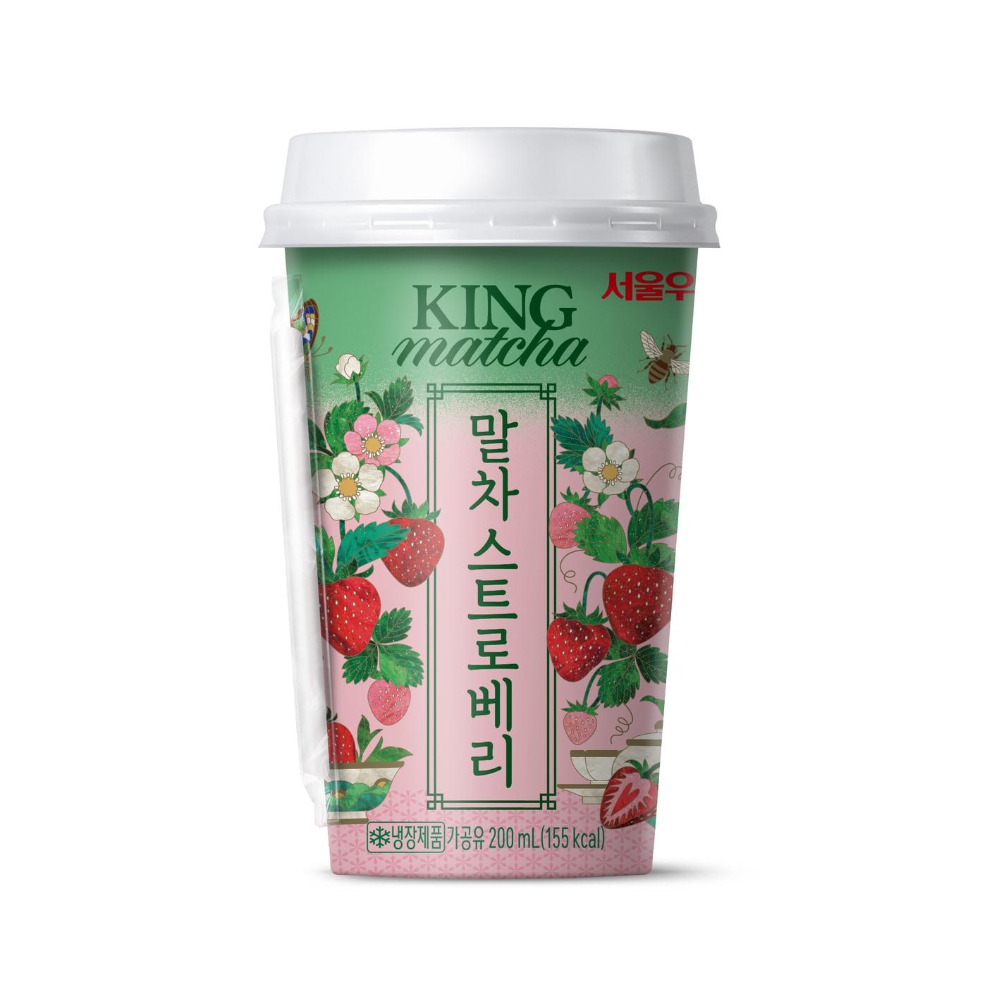 본문 이미지 - '킹 말차 스트로베리(200ml)'.(서울우유 제공)