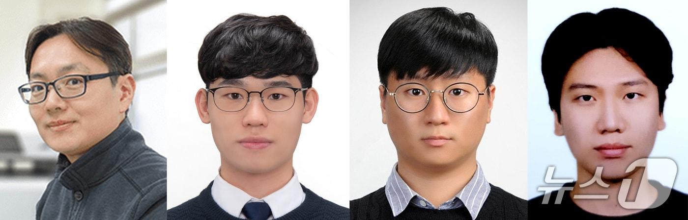 본문 이미지 - 3일 포스텍 생명공학과 김종민 교수 연구팀이 개발한 유전자 부품을 다시 쓸 수 있는 혁신적 플랫폼 기술이 국제학술지인 어드밴스드 사이언스 온라인 판에 게재됐다고 밝혔다. 왼쪽부터 김종민 교수,  통합과정 허태양, 박동원, 신우섭 씨. (포스텍 제공, 재판매 DB금지) 2026.2.3/뉴스1