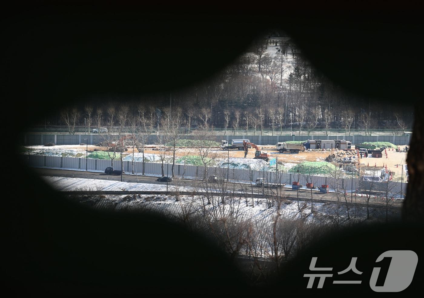 본문 이미지 - 서울 응봉산에서 바라본 성수동 삼표레미콘 부지. 2026.2.3/뉴스1 ⓒ News1 김민지 기자
