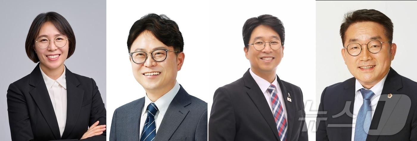 본문 이미지 - 단일화를 추진하는 더불어민주당 광주 광산구청장 후보군. 왼쪽부터 이귀순·박수기 광주시의원, 차승세 민주당 당대표 특보, 정무창 전 광주시의회 의장.