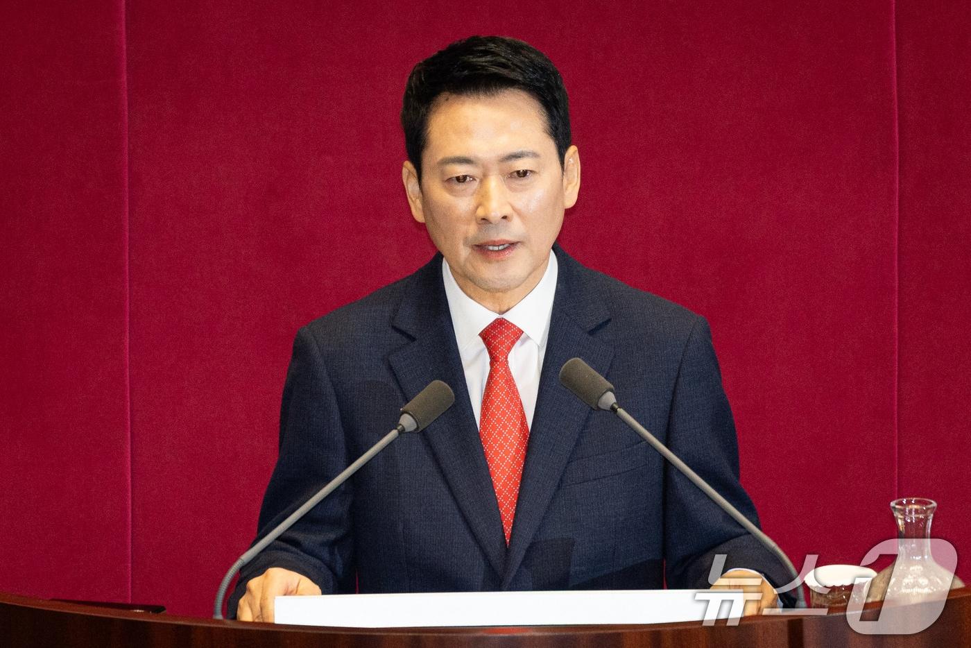 본문 이미지 - 장동혁 국민의힘 대표가 4일 서울 여의도 국회에서 열린 제432회 국회(임시회) 제3차 본회의에서 국정에 관한 교섭단체 대표연설을 하고 있다. 2026.2.4/뉴스1 ⓒ News1 유승관 기자